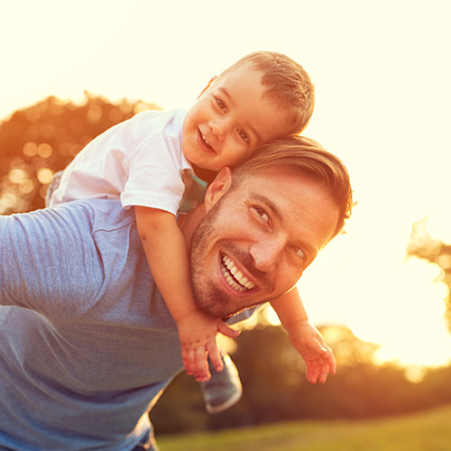 Happy Father and Son